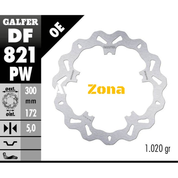 Преден спирачен диск Galfer BRAKE TRACK WAVE 300x5mm DF821PW - Avtozona