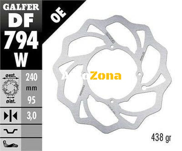 Преден спирачен диск Galfer WAVE FIXED DISC WAVE FIXED 240x3mm DF794W - Avtozona