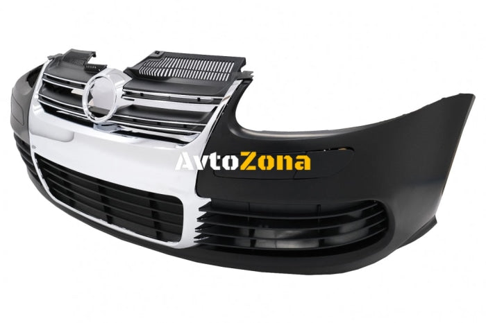 Предна броня за VW Golf V 5 (2003-2007) R32 Look Chrome Grill - Avtozona