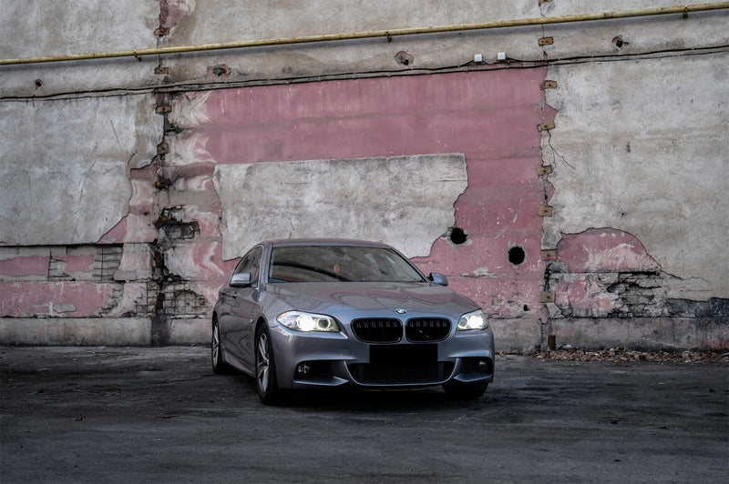 Предна броня за BMW 5 Series F10 F11 (07.2010-2013) M-Technik Design + Халогени - Avtozona