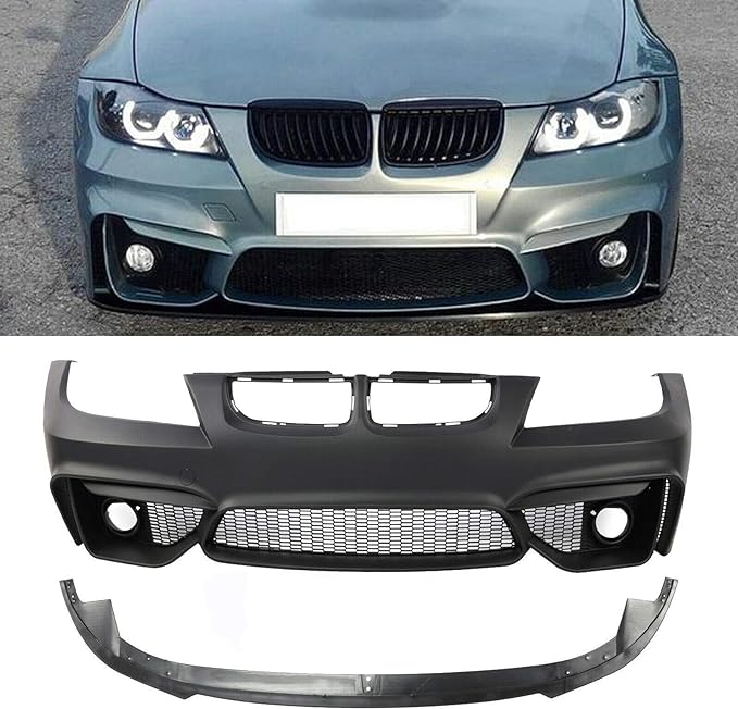 Предна броня за BMW E90 (2005-2009) - М4 дизайн с отвор за халогени - Avtozona