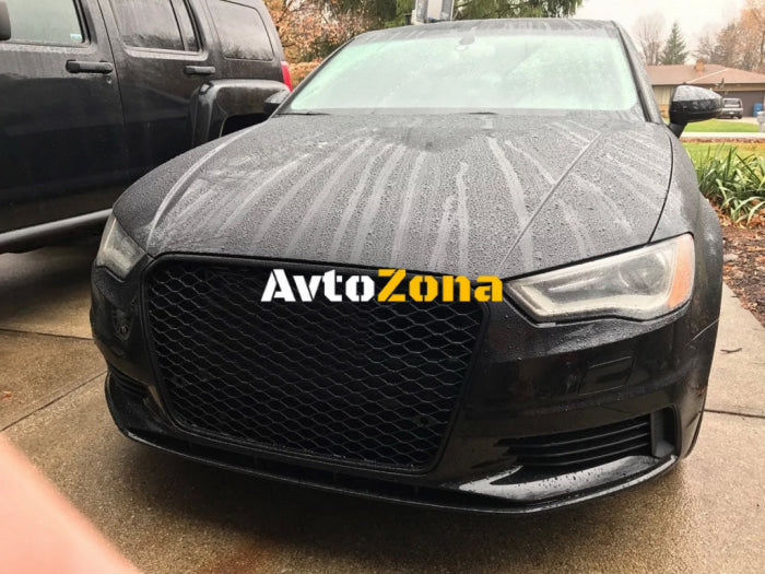 Предна решетка без емблем за Audi A3 8V (2012-2016) RS3 Design Piano Black - Avtozona