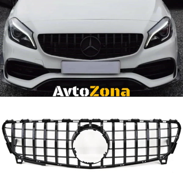 Предна решетка за Mercedes A-Class W176 (09/2015-2018) Facelift GTR Style - Avtozona