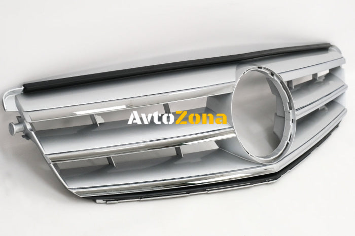 Предна решетка за Mercedes C-Class W204 S204 Limousine Station Wagon (2007-2014) Sport Silver - Avtozona