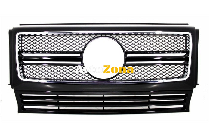 Предна решетка за Mercedes G-Class W463 (1990-2012) G65 Design Piano Black Chrome Frame - Avtozona