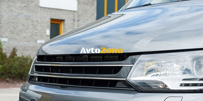 Предна тунинг решетка за Volkswagen Transporter T5.1 Facelift 2010-2015 Черна с хромирани лайсни - Avtozona