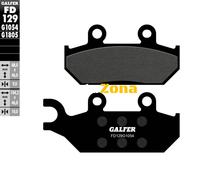 Предни мото накладки Galfer SEMI METAL FD129G1054 - Avtozona