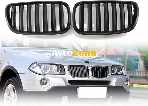 Предни решетки Matt Black M Style за BMW E83 X3 Pre-Facelift (03-06) - Avtozona