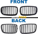 Предни Решетки за BMW X5 E70 (2007 + ) - Черен Гланц/Piano Design - Avtozona