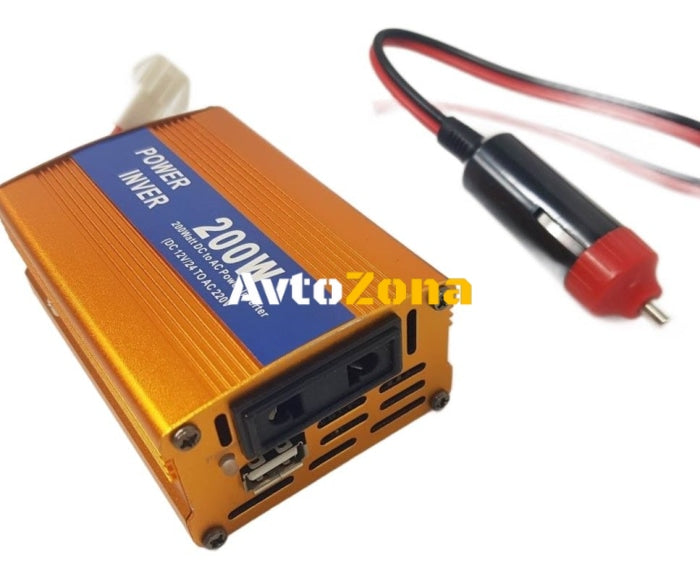 Преобразувател от 12V на 220V волта - 200W - Avtozona