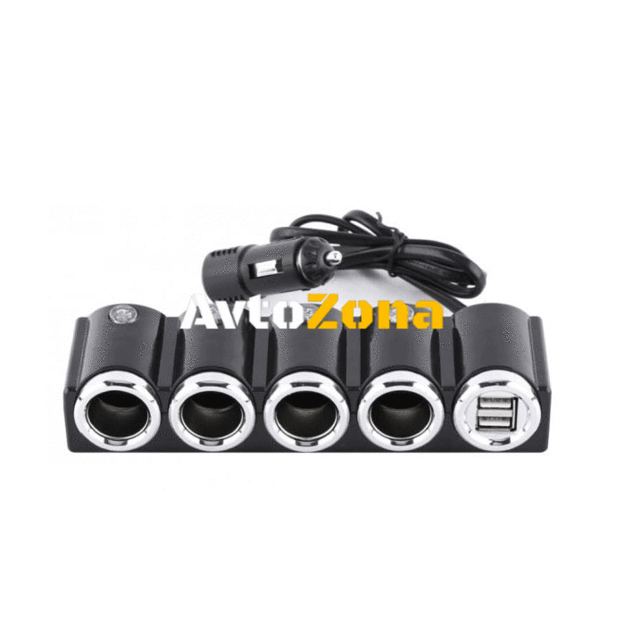 Разклонител за запалка 4-ка + 2 USB - Avtozona