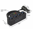 Разклонител за запалка с 4 гнезда 2 USB порта и 1 Type-C порт - Avtozona