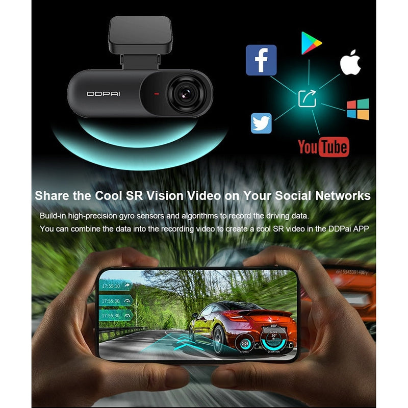 Разопакован Видеорегистратор Xiaomi DDPAI Dash Cam Mola N3 1600P HD 2K GPS Wifi - Avtozona