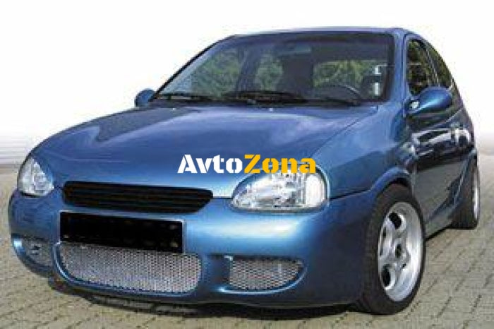 Решетка без емблема OPEL CORSA B (97-01) - черна - Avtozona