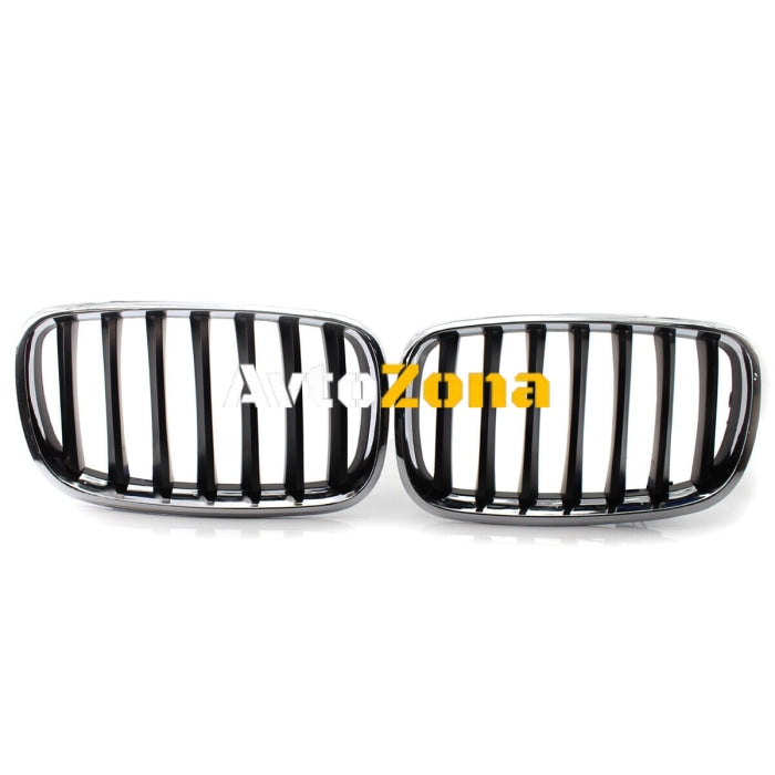 Решетка за BMW X5 E70 (2007-2013) - Chrome and Glossy Black - Avtozona