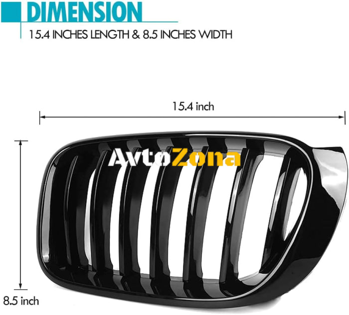 Решетки за (2014-2018) X3 F25 LCI- Гланцово черни - Avtozona