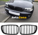 Решетки за BMW E87 (2007-2011) с двойни ребра M1 - Гланцово черни - Avtozona