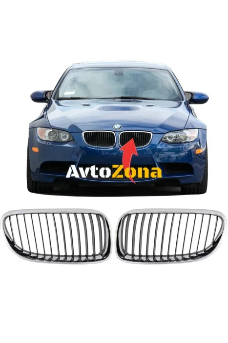 Решетки за BMW E92 (2010 + ) - Chrome Black Дизайн - Avtozona