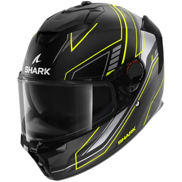 КАСКА SHARK SPARTAN GT PRO BLACK/GRAY/YELLOW FLUO MATT - Avtozona