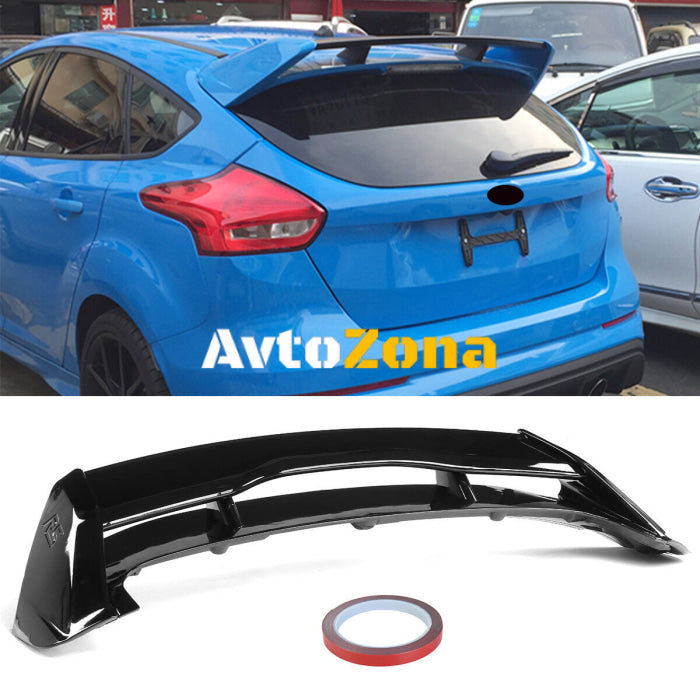 Спойлер антикрило за Ford Focus (2012-2018) hatchback RS style - черен гланц - Avtozona