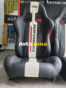 Спортни седалки Jbr Performance – Черни с бели и червени акценти 2бр. в к-т - Avtozona