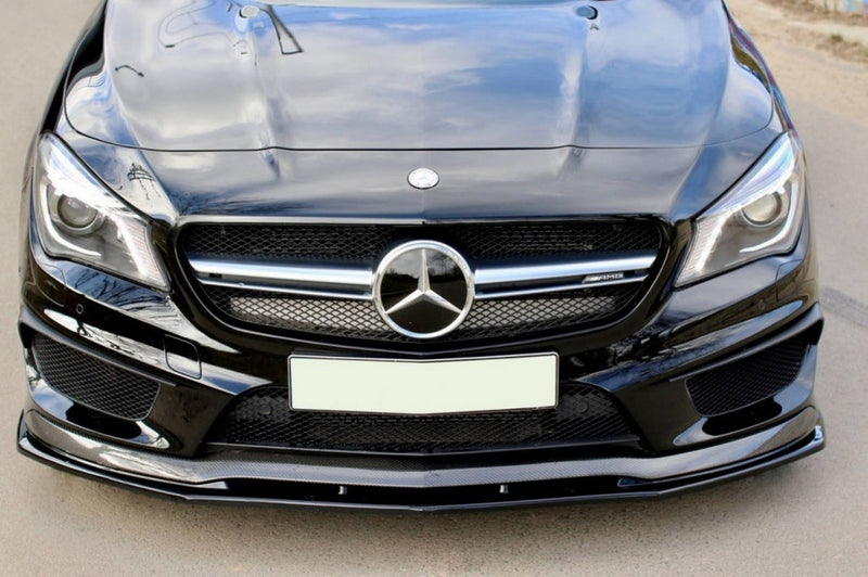 Спойлер за предна броня за Mercedes CLA45 C117 X117 (2013-2016) Glossy Black - Avtozona