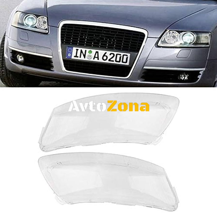 СТЪКЛА ЗА ФАРОВЕ ЗА AUDI A6 C6 (2006-2011) - К-Т 2БР. - Avtozona