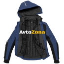 Текстилно мото яке SPIDI Hoodie Armor H2Out Black/Blue - Avtozona