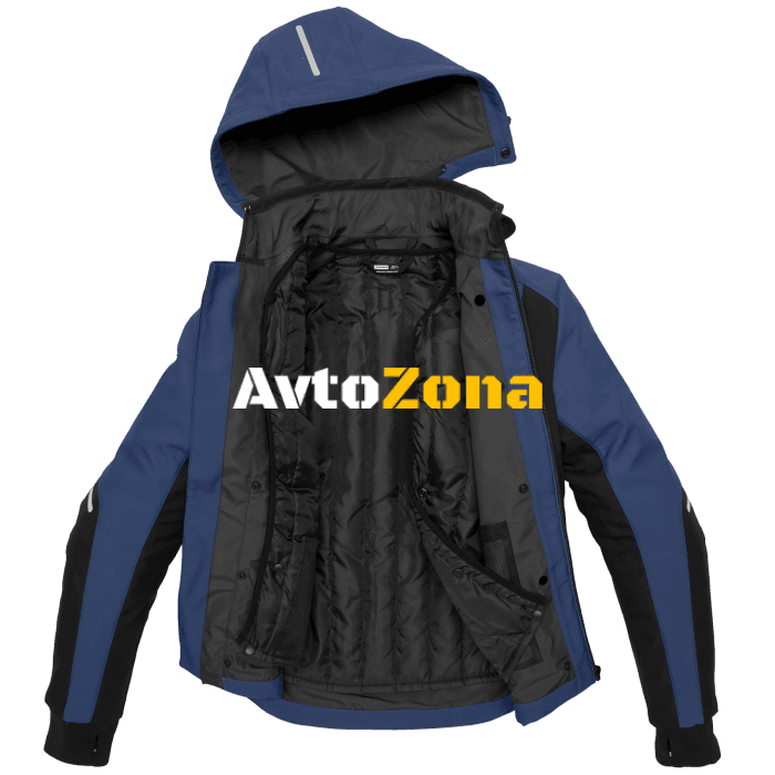 Текстилно мото яке SPIDI Hoodie Armor H2Out Black/Blue - Avtozona