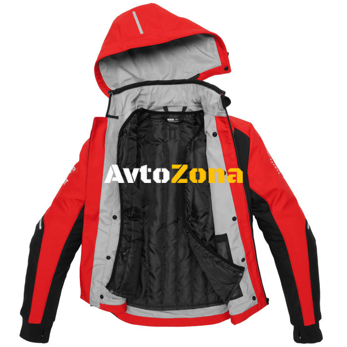 Текстилно мото яке SPIDI Hoodie Armor H2Out Red - Avtozona