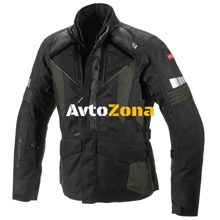 Текстилно мото яке SPIDI Outlander H2Out Dark green/Black - Avtozona