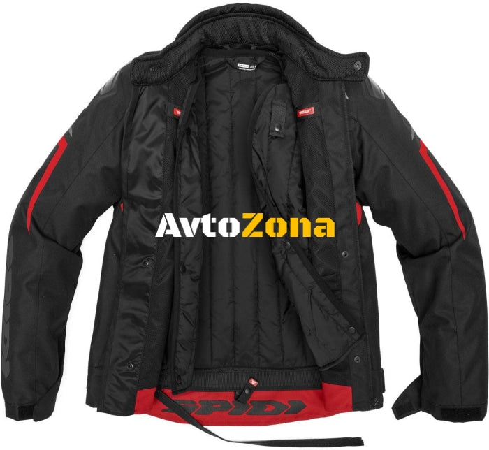 Текстилно мото яке SPIDI SPORTMASTER H2OUT BLACK/RED - Avtozona