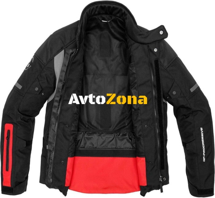 Текстилно мото яке SPIDI TRAVELER 3 BLACK/RED - Avtozona