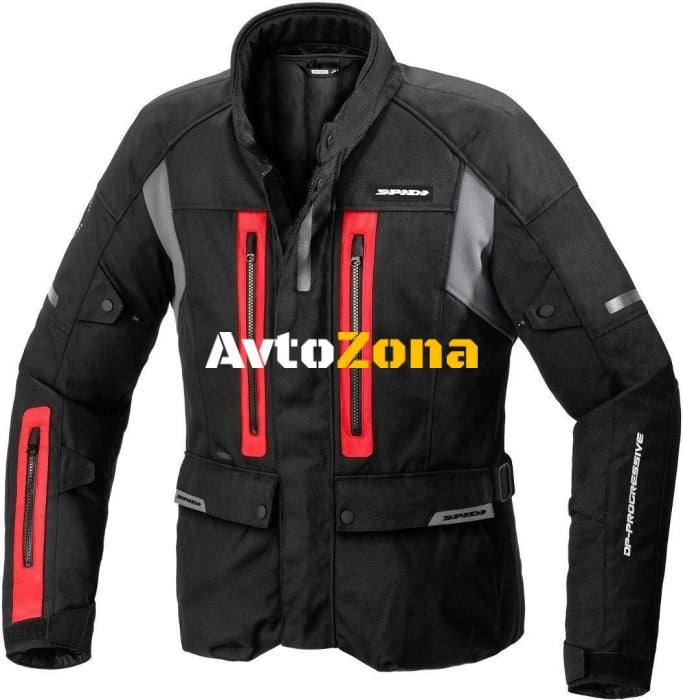 Текстилно мото яке SPIDI TRAVELER 3 BLACK/RED - Avtozona