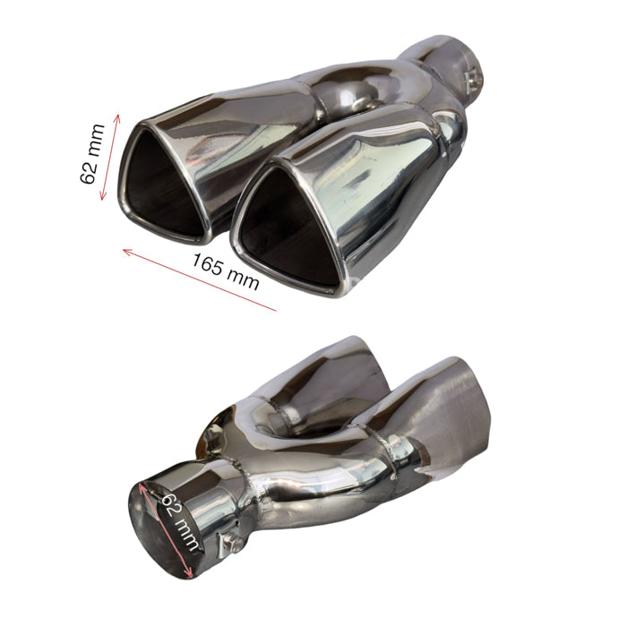 Duză dublă cu muffler - formă triunghiulară