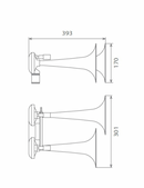 Тромба клаксон TGV HI-DO с две мелодии – 24V 135dB - Avtozona