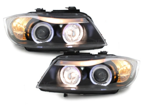 Тунинг Angel Eyes Фарове за BMW 3 Series E90 Sedan E91 Touring (03.2005-08.2008) - Avtozona