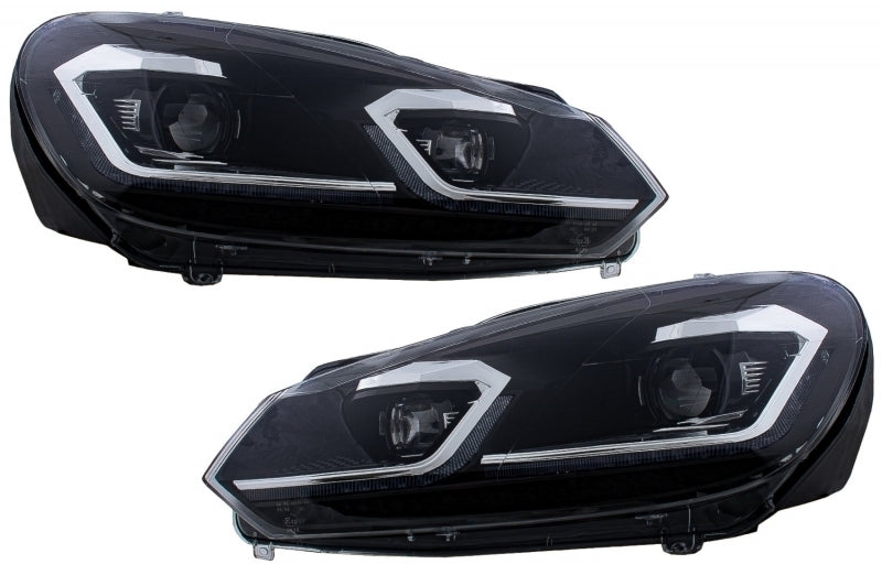 Тунинг Стопове и Фарове за VW Golf 6 VI (2008-2013) Facelift G7.5 Look Silver Flowing Dynamic Sequential Turning Lights LHD - Avtozona