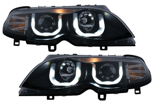 Тунинг LED Angel Eyes Фарове за BMW 3 Series E46 Facelift Limousine Touring (2001-2005) - Avtozona