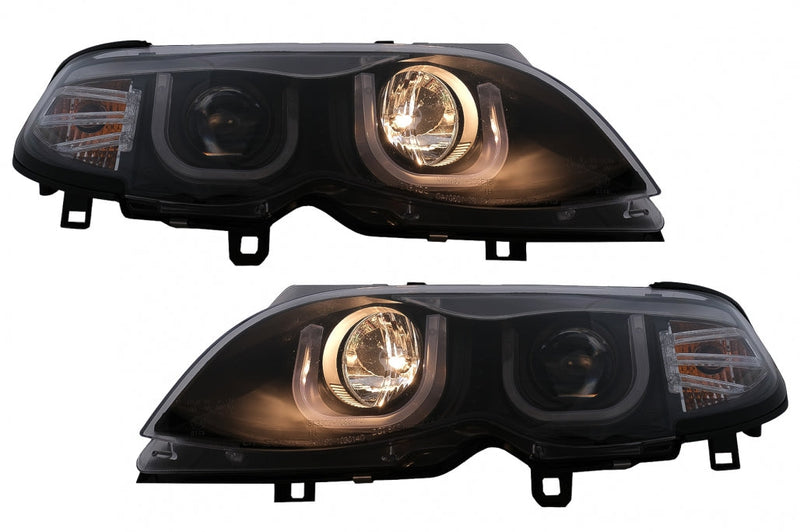 Тунинг LED Angel Eyes Фарове за BMW 3 Series E46 Facelift Limousine Touring (2001-2005) - Avtozona