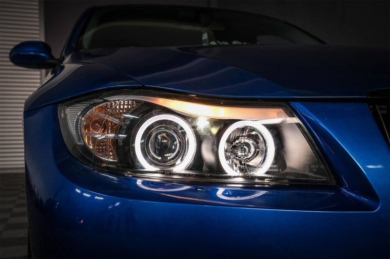 Тунинг Angel Eyes Фарове за BMW 3 Series E90 Sedan E91 Touring (03.2005-08.2008) - Avtozona