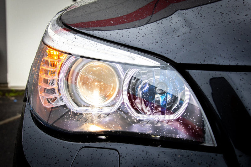 Тунинг LED Dayline Angel Eyes Фарове за BMW 5 Series E60 E61 (2003-2007) LCI Look - Avtozona