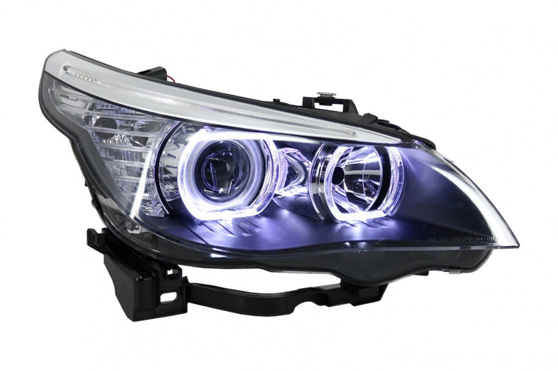 Тунинг LED Dayline Angel Eyes Фарове за BMW 5 Series E60 E61 (2003-2007) LCI Look - Avtozona