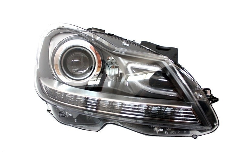 Тунинг LED DRL Bi-Xenon Фарове за Mercedes C-Class W204 Facelift (2011-2014) - Avtozona