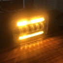 Универсалeн 5 инча ЛЕД LED фар лампа халоген 12V-24V къси/дълги с DRL дневни светлини мигач бяло-жълто 4000lm за АТВ джип камион трактор