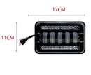Универсалeн 5 инча ЛЕД LED фар лампа халоген 12V-24V къси/дълги с DRL дневни светлини мигач бяло-жълто 4000lm за АТВ джип камион трактор