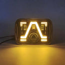 Универсалeн 5x7 инча ЛЕД LED фар лампа халоген 12V-24V къси/дълги с DRL дневни светлини мигач бяло-жълто 4800lm за АТВ джип камион трактор