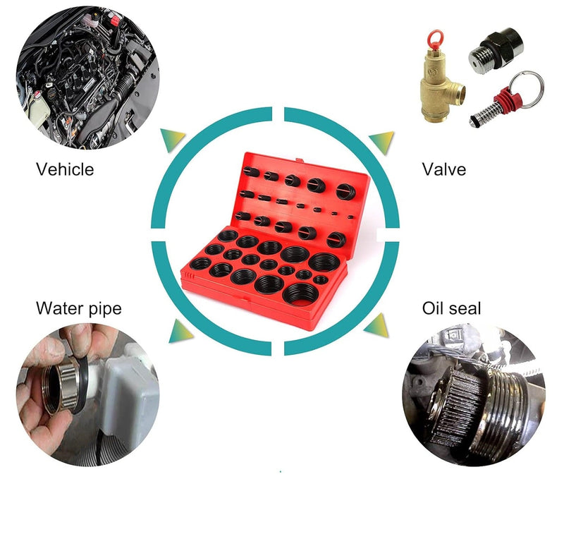 Универсален комплект от 419 бр. гумени О-пръстени - Avtozona