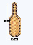Универсален масажор масажна подложка за автомобилна седалка с дървени топчета бежово кафяво - Avtozona