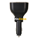 Универсален разклонител за запалка с 2 гнезда и волтметър 12V - 24V - Avtozona